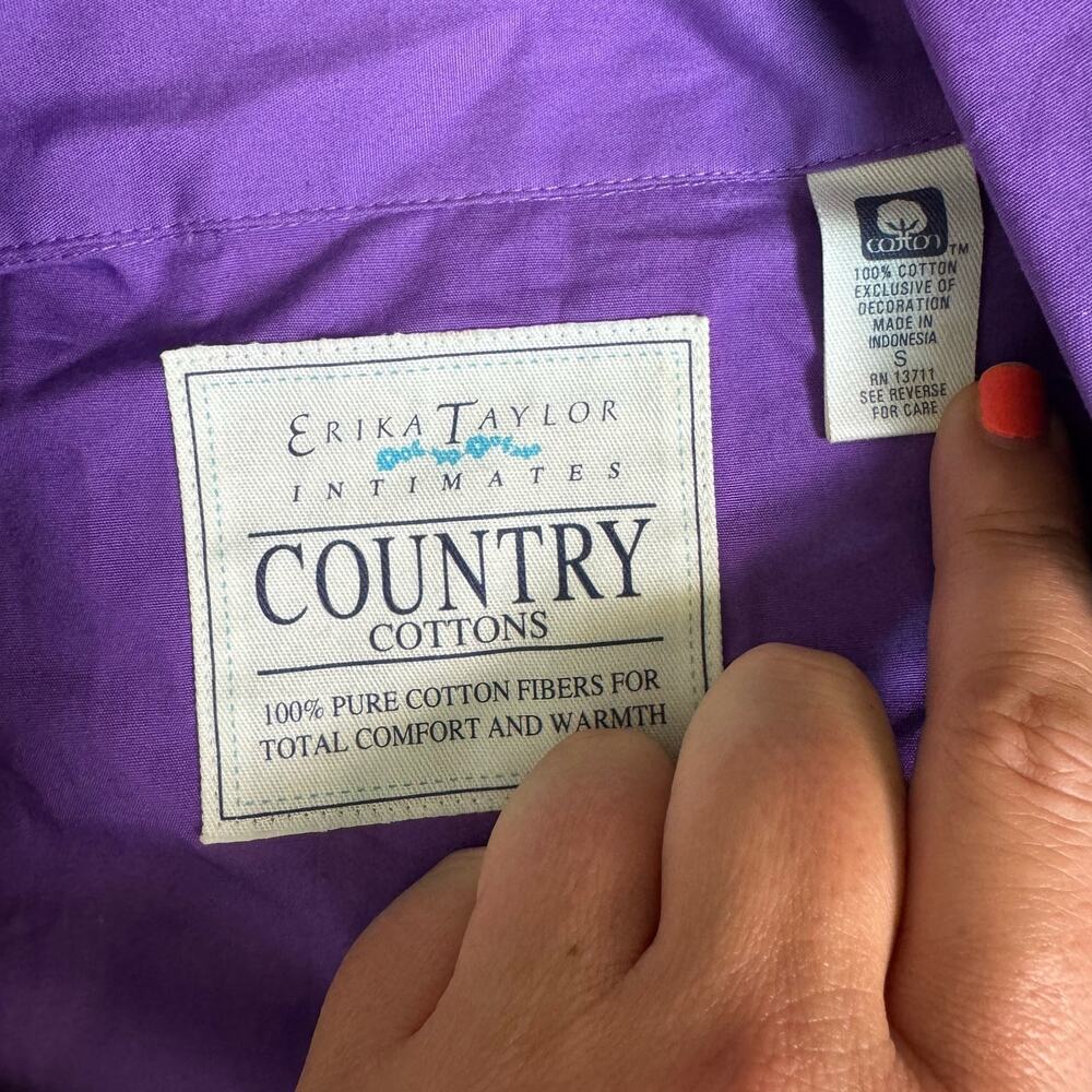 Erika Taylor Intimates Country Cottons Purple Pajama Set‎ NWT SMALL - Picture 9 of 9
